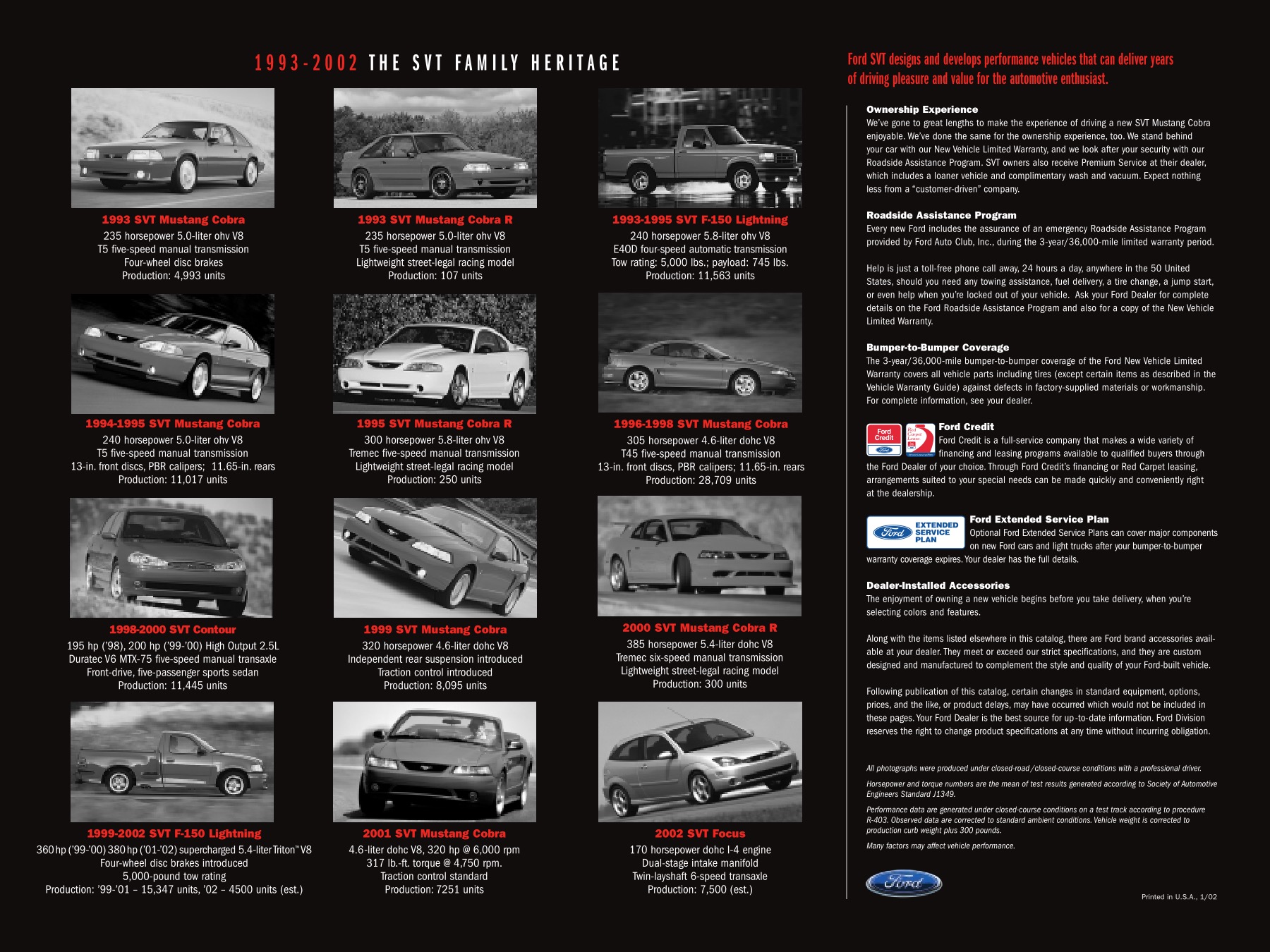 2003 Ford Mustang Cobra Brochure Page 8